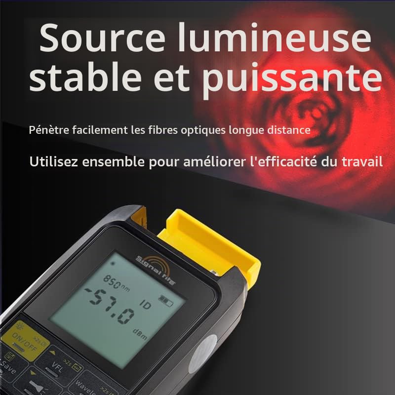 Signal fire Mesureur de puissance optique Lumière rouge Niveau professionnel tout-en-un OPM rechargeable avec stylo fibre Testeur d'atténuation de réseau multifonctionnel 4-en-1 20 milliwatt