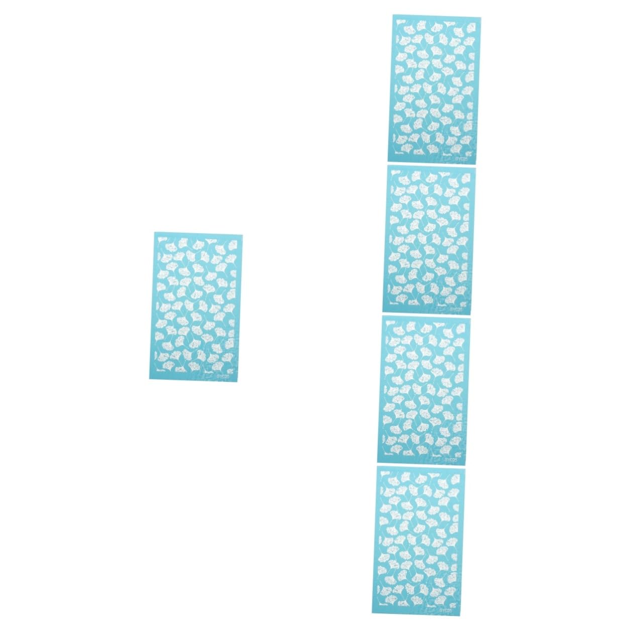 Pochoir soie ginkgo pour argile polymère Abaodam - 5 gabarits lavables pour création de bijoux DIY