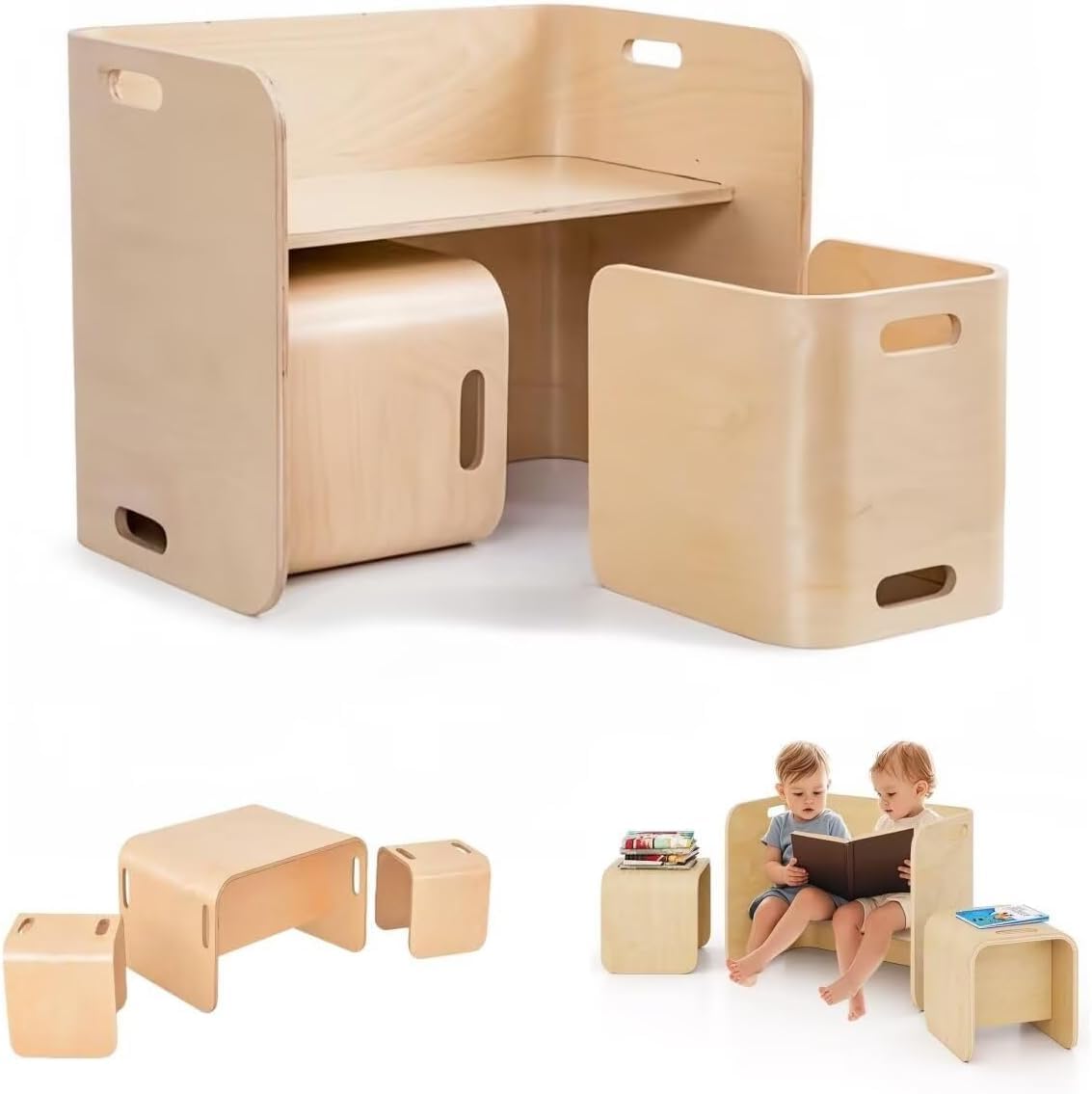 Amazon.co.jp: TUIYIDUO 子ども用テーブル 椅子セット 木製 キッズ 