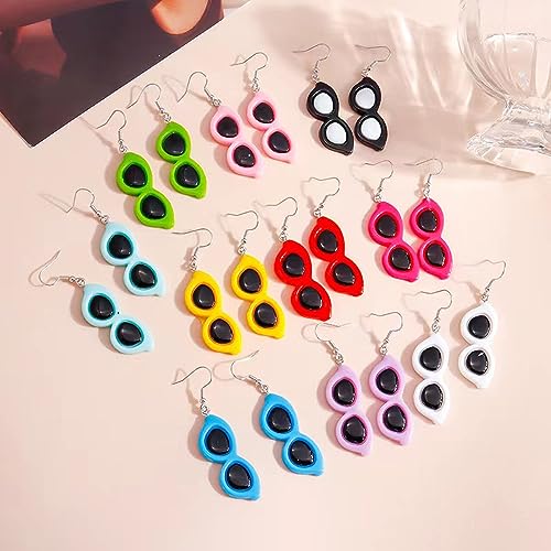 JKJF 40 Pcs Mini Sunglasses Flatback Resin Charms Tiny Sunglasses Crafts Cute Sunglasses Charm Embellishments for DIY Crafts Hair Clip Phone Case Scrapbook Decor - 10 Colors3