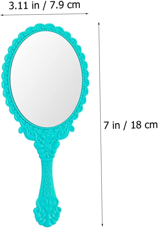 12-Piece Portable Handheld Makeup Mirrors Plastic Handle Compact Vanity Mirror Set for Women for Travel and Daily Use
