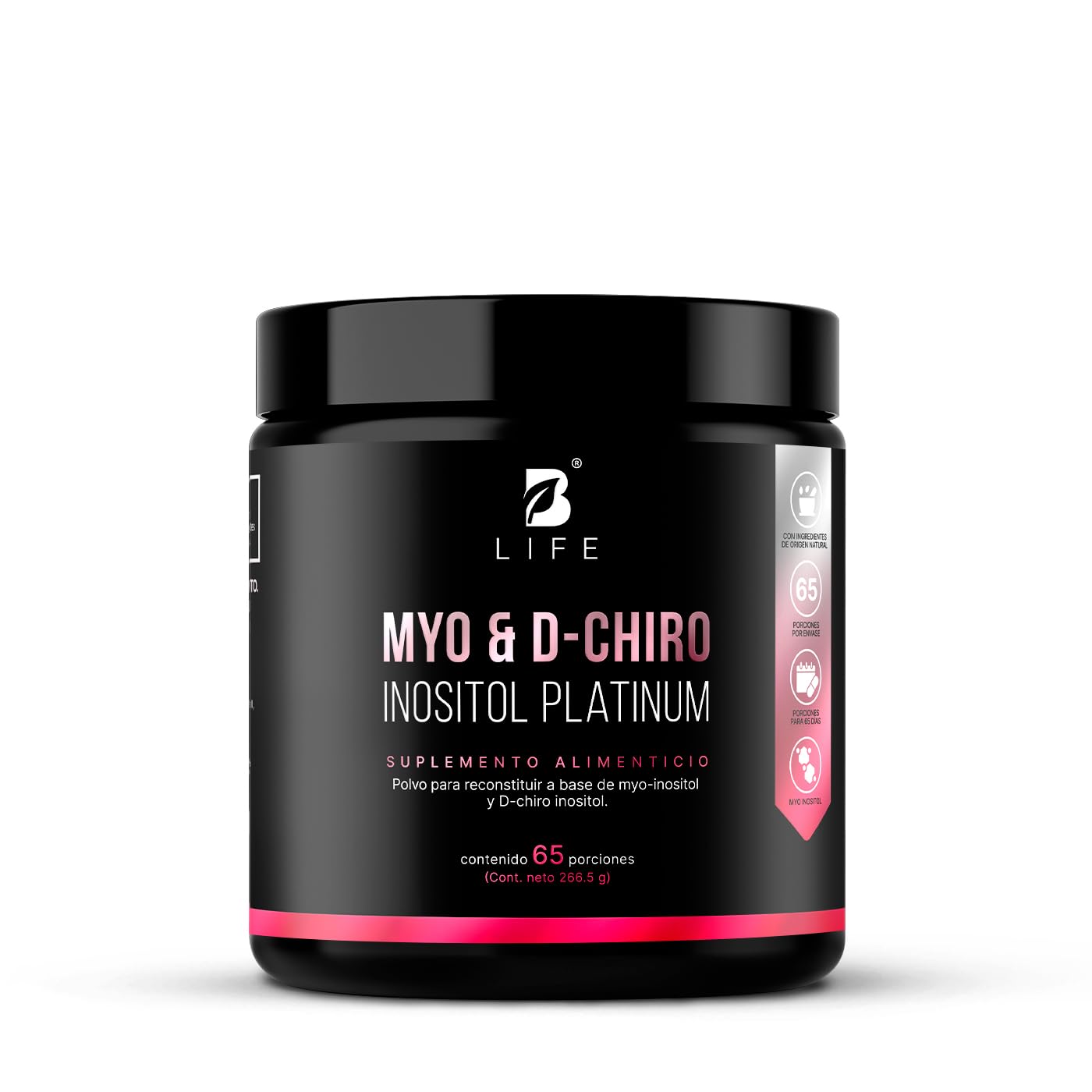 B Life Myo y D-Chiro Inositol en Polvo 65 Porciones con Ratio 40:1