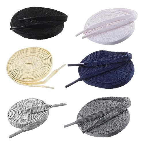 Image of SHOESHINE Shoe Laces for Sneakers and Sport Shoes 6 Pairs Unisex Shoelaces for Men & Women