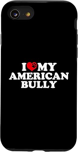 Funda para iPhone SE (2020) 7 8 I Love My American Bully