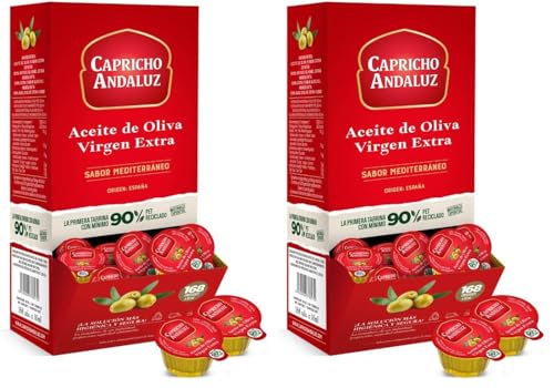 Aceite de oliva virgen extra Capricho Andaluz monodosis 10ml tarrinas individuales para hostelería