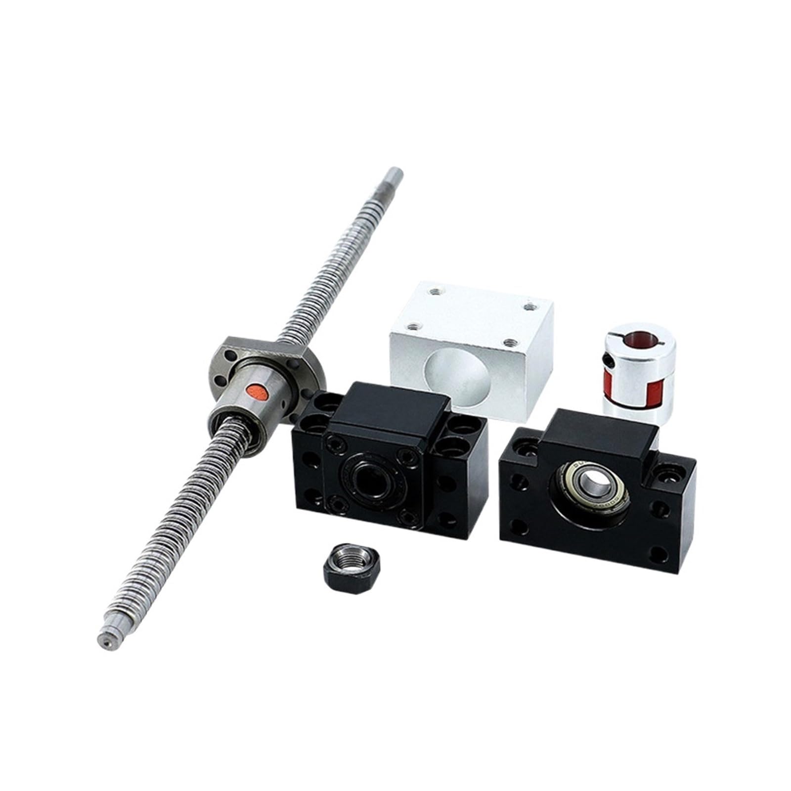 SFU1204 SFU1205 SFU1210 200 300 400 450 500 600mm vis à billes roulées C7 avec 1204 1205 1210 écrou BK/BF10 extrémité usinée CNC(SFU1205 BKBF10 7004,500)