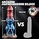 Anal Dildo Monster Dildo Vibratoren Sex Spielzeug für die Männer Frau 5 Stoßfunktion & 10 Vibration für Frauen Männer Heizung, Knot Dildo Fantasy Dildo Analdildos G-Punkt & Prostata stimulation Männer