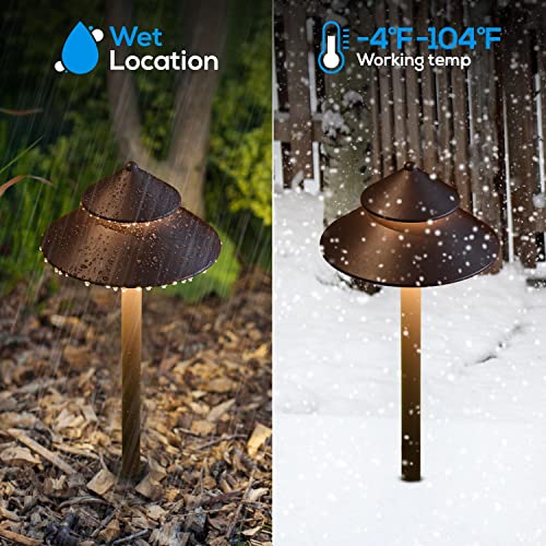 Leonlite 12-Pack Led Landscape Pathway Lighting, 3W Ac/Dc 12V-24V Low Voltage Path Lights, 127Lm Waterproof Aluminum Landscape Lights, 3000K Warm White, Etl Listed Yard Walkway Lights #TOP4