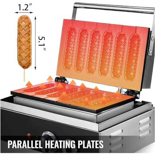 Elektryczna Gofrownica Do Corn Dogów – 1500 W Do Chrupiących, Domowych Corn Dogów, Szybkie I Łatwe Pieczenie