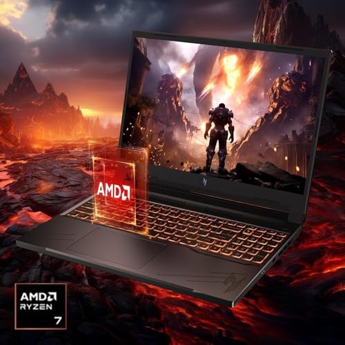 Image of acer Nitro V16 Gaming Laptop - 16 inch 165Hz WUXGA Display, AMD Ryzen 7-8845HS, NVIDIA GeForce RTX 4060, 64 GB DDR5 RAM, 2 TB SSD, Microsoft Office Lifetime & Windows 11 Pro, w /cefesfy Accessories