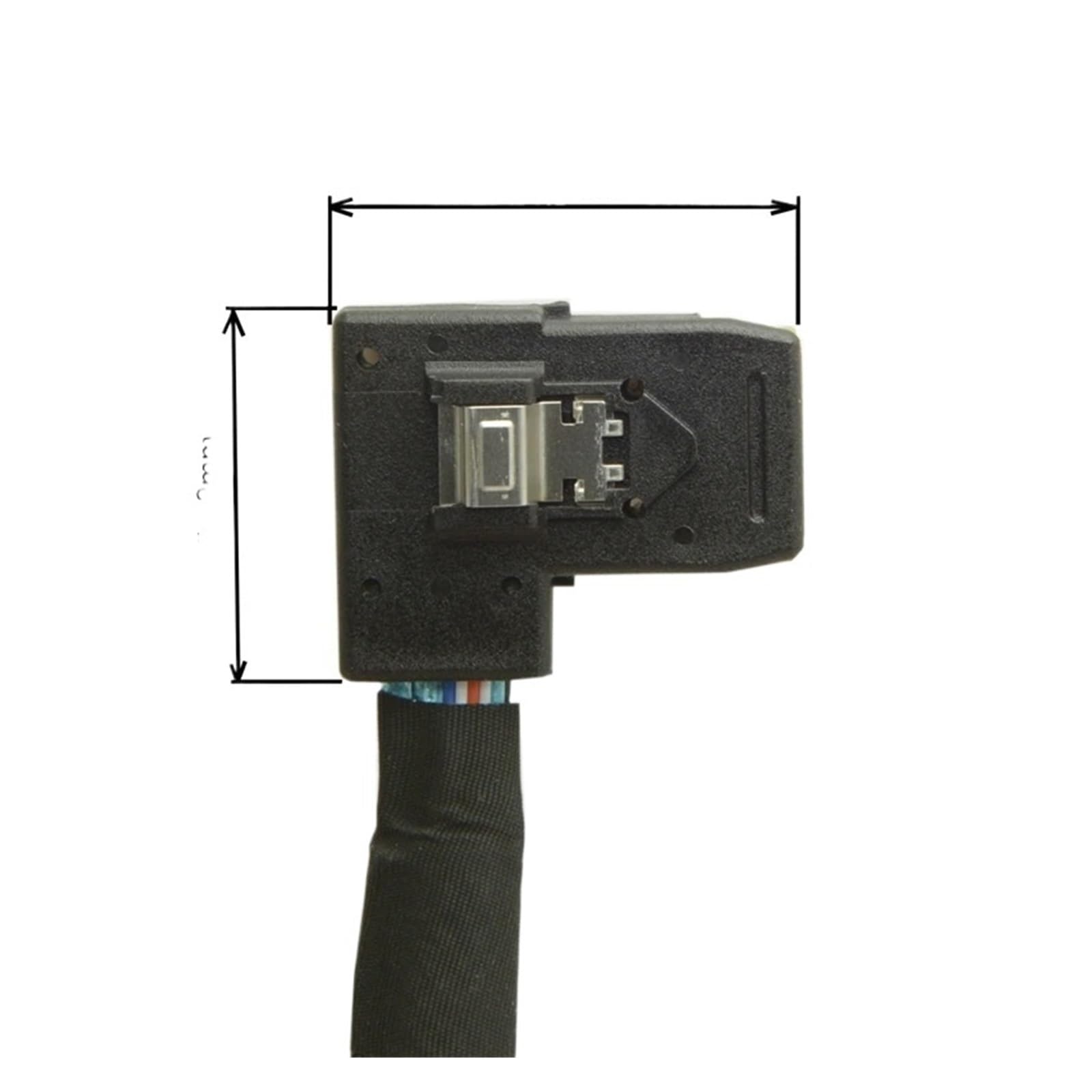 Cable de datos SFF-8087 a 8087 de 90 grados de 36 pines en la esquina izquierda del cable de disco duro interno del servidor de la placa base (0,8 m)