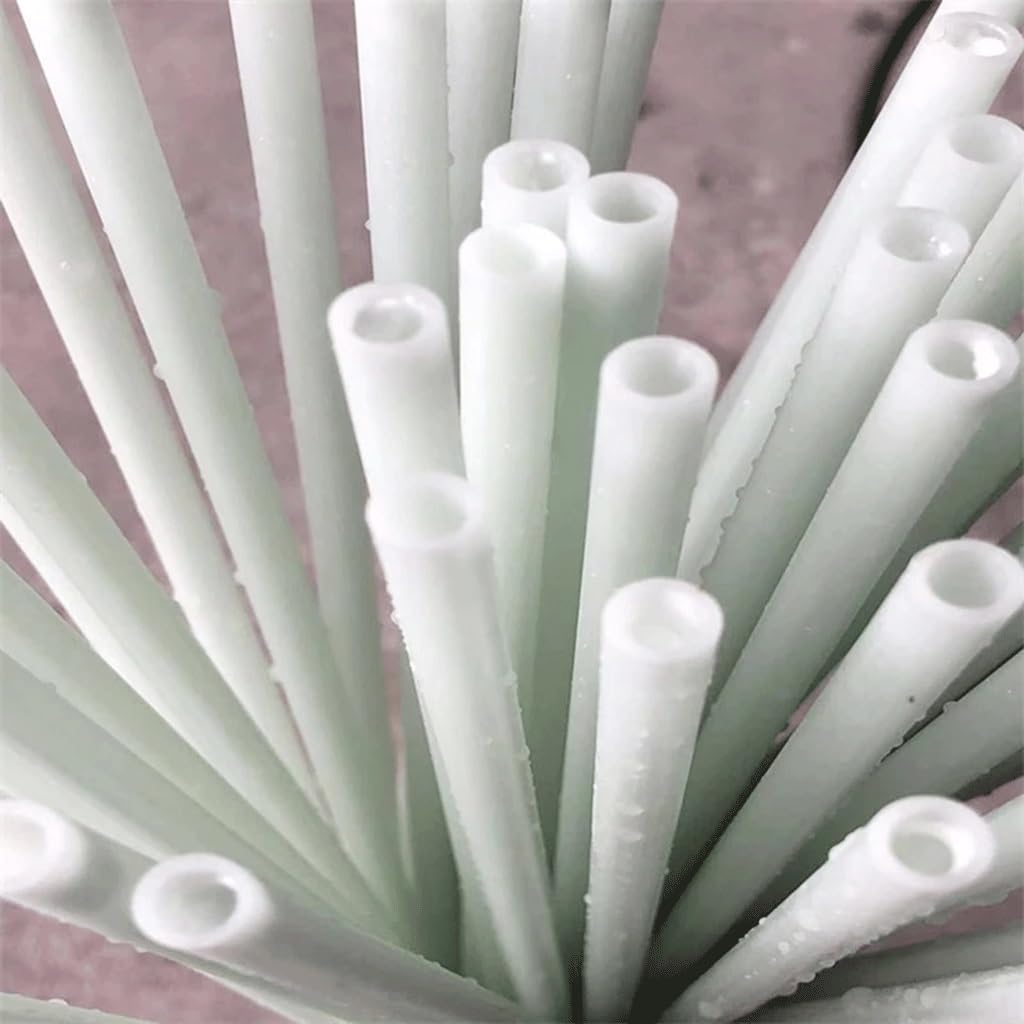 Lot De 2 Tubes Blancs En Fibre De Verre - Tiges Légères, Durables