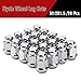 12x1.5 Wheel Lug Nuts, 20PCS Chrome 12mmx1.5 Closed End Bulge Acorn Lug Nut, Cone Seat, 19mm Hex Aftermarket Wheels