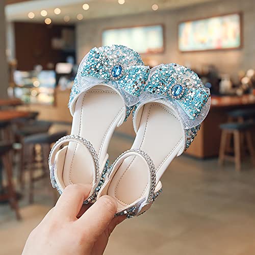 Sandal Size 13 Girls Sandals Rhinestones Sequins Closed Toe Crystal Shoes Shoes Bow Wedding Customized Slides4