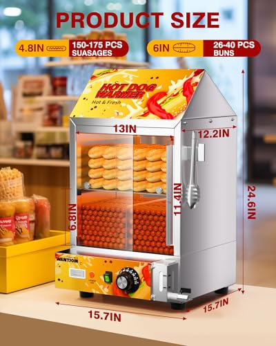 Image of WantJoin Hot Dog Steamer 27 L