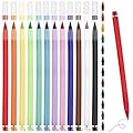 AUAUY 12PZ Matita Senza Inchiostro Colorate, Eterna Matita per Scrivere Infinita, Matita Infinita, Matita Eterna con 12 Colori Pennino di Ricambio, per Bambini Adulti Home Office Scolastico