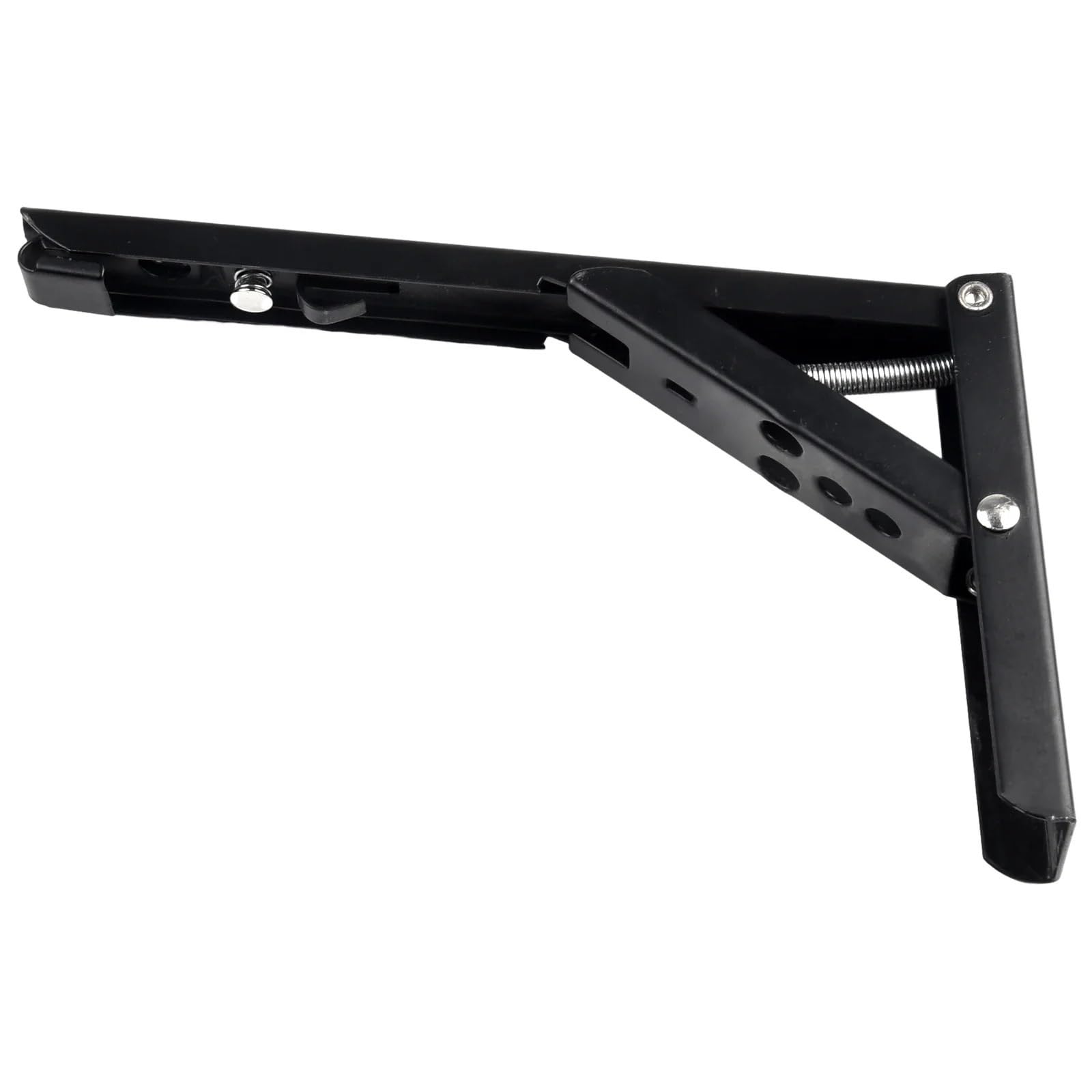 Linypa66 12Inch Folding Shelf Brackets Wall Mounted Triangle Folding Angle Bracket Work Bench Table Shelf Furniture Heavy Support Hardware(12Inch)