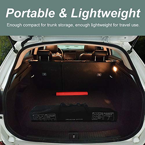 image for Abdtech Portable Outdoor Movie Screen, 120 inch 3D Projector Screen Fr