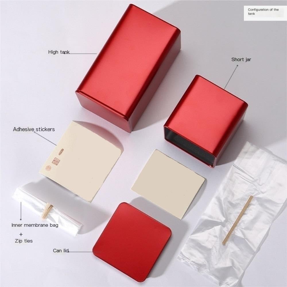 XYNSNDB Teedose, Vorratsbehälter für große Teemengen, kleines/großes quadratisches Eisenglas, leeres Glas, Küchengewürz-Vorratsdose, Tee-Set, einzelnes Glas, Teedose (A, hohe Dose)
