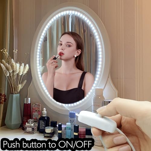 SANSUN LED Vanity Mirror Lights for Makeup Dressing Table Vanity Set, Zigzag 4m Flexible LED Strip Light, Non-Dimmable (Mirror Not Include) - Cosy Home Interiors SANSUN LED Vanity Mirror Lights for Makeup Dressing Table Vanity Set, Zigzag 4m Flexible LED Strip Light, Non-Dimmable (Mirror Not Include) - Image 4