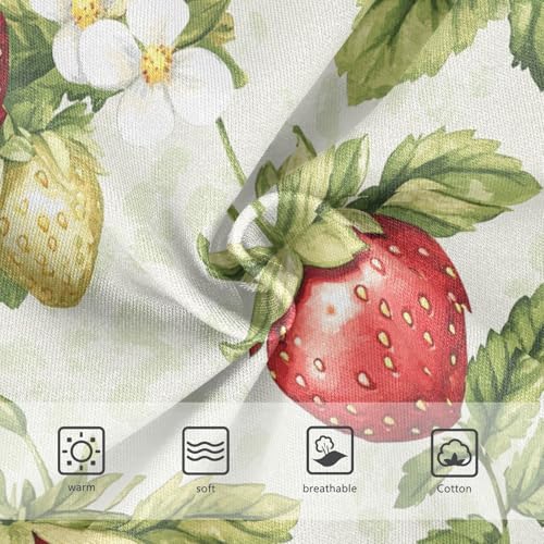 Wusikd Strawberries Girls' Underwear Cotton Watercolor Girls Briefs Soft Toddler Underwear 2T3