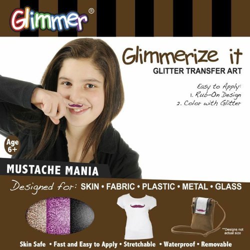 Glimmer Body ArtMUSTACHE MANIA GLIMMRZE IT MLT