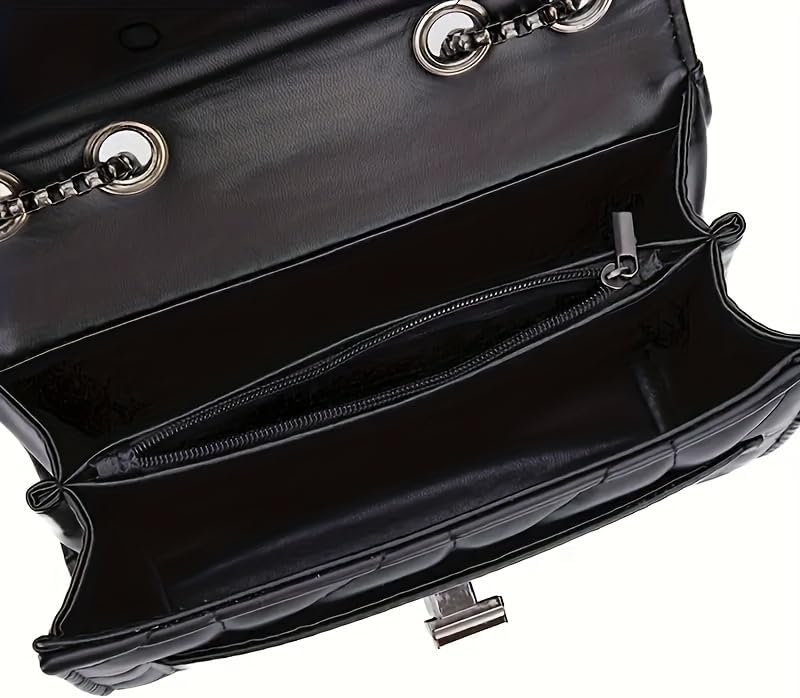 Black Muscle Stripe Snapping Women's Shoulder Bag Fashion Fashion Women's Shoulder Wallet Card Bag - Image 5