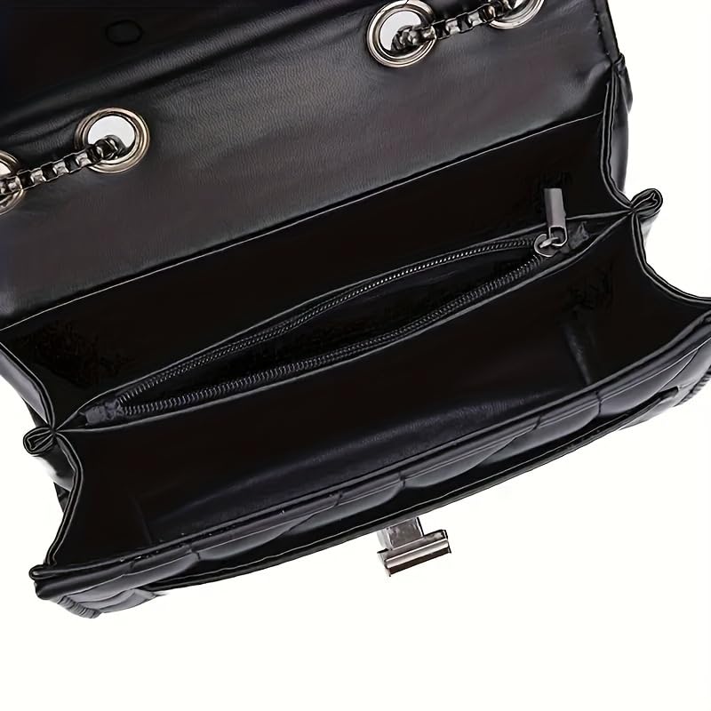 Black Muscle Stripe Snapping Women's Shoulder Bag Fashion Fashion Women's Shoulder Wallet Card Bag4