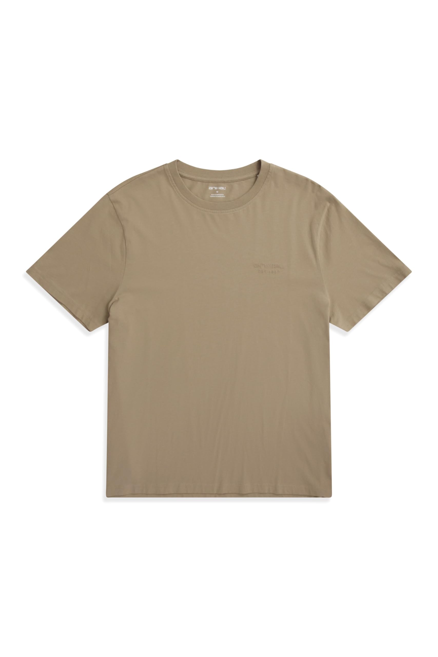 Animal Icon Mens Plain Cotton T-Shirt - Lightweight Relaxed Fit Everyday Use Top - Spring Summer Walking, Hiking, Outdoors & Trekking Light Beige XL