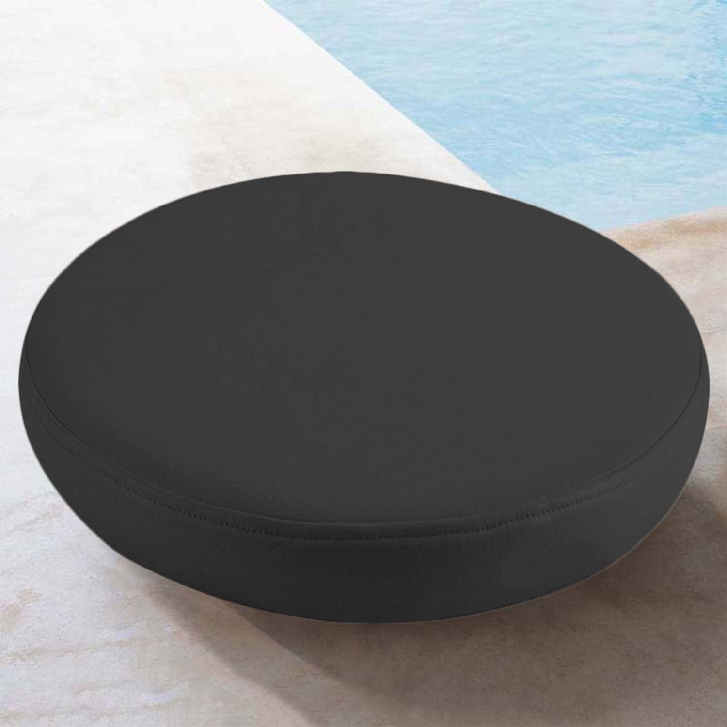 Waigg Kii Round Garden Chair Cushions Pad Indoor Outdoor Waterproof,Non-slip Thick Chair Cushion Seat Pads for Outdoors/Home/Office/Swing/Patio (30x30x5cm,Black)