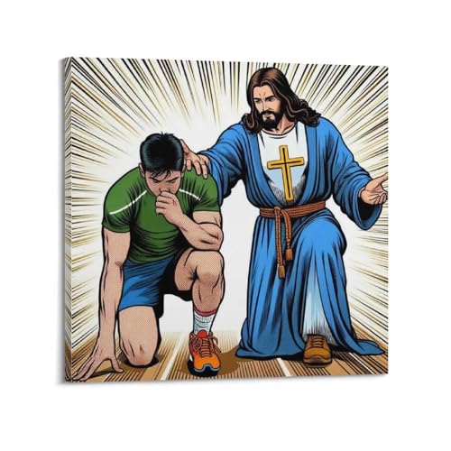 Toile Jésus réconfortant peinture décorative chambre pour apaiser votre quotidien moderne