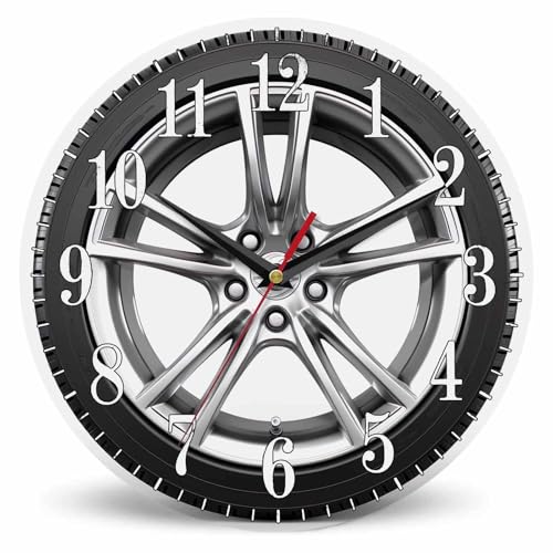 Materiale: l'orologio ruota è realizzato in classico materiale PVC, innocuo per l'ambiente. Puntatore in metallo, il motivo stampato è luminoso e non sbiadisce.