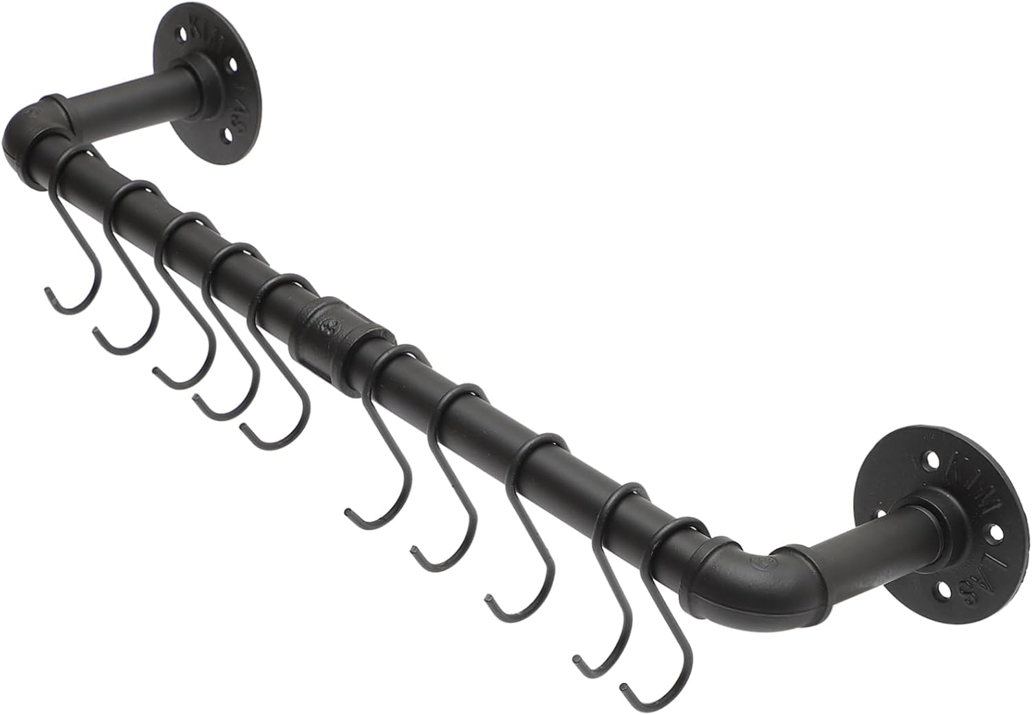 Ciieeo 1set Industrial Pipe Hanging Pot Rack with Hooks Sturdy Wall-mounted Kitchen Organizer for Pots Pans and Cookware Easy Installation Design for Home and Commercial Use