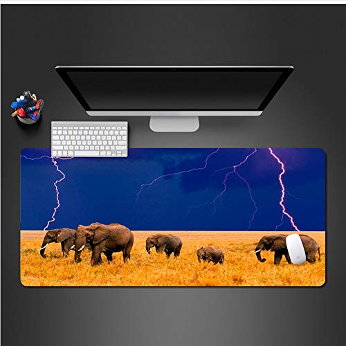 Preisvergleich Produktbild Sxkdyax Mauspad Afrikanischer Elefant Mauspad für ultradünne Tastatur Büro Computer Spiel Pad Spieler Beistelltisch mats-80CMX40CM