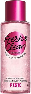 Victoria's Secret Pink Collection Fresh and Clean Shimmer Body Mist Women's Fragrance Perfume, 250 ml