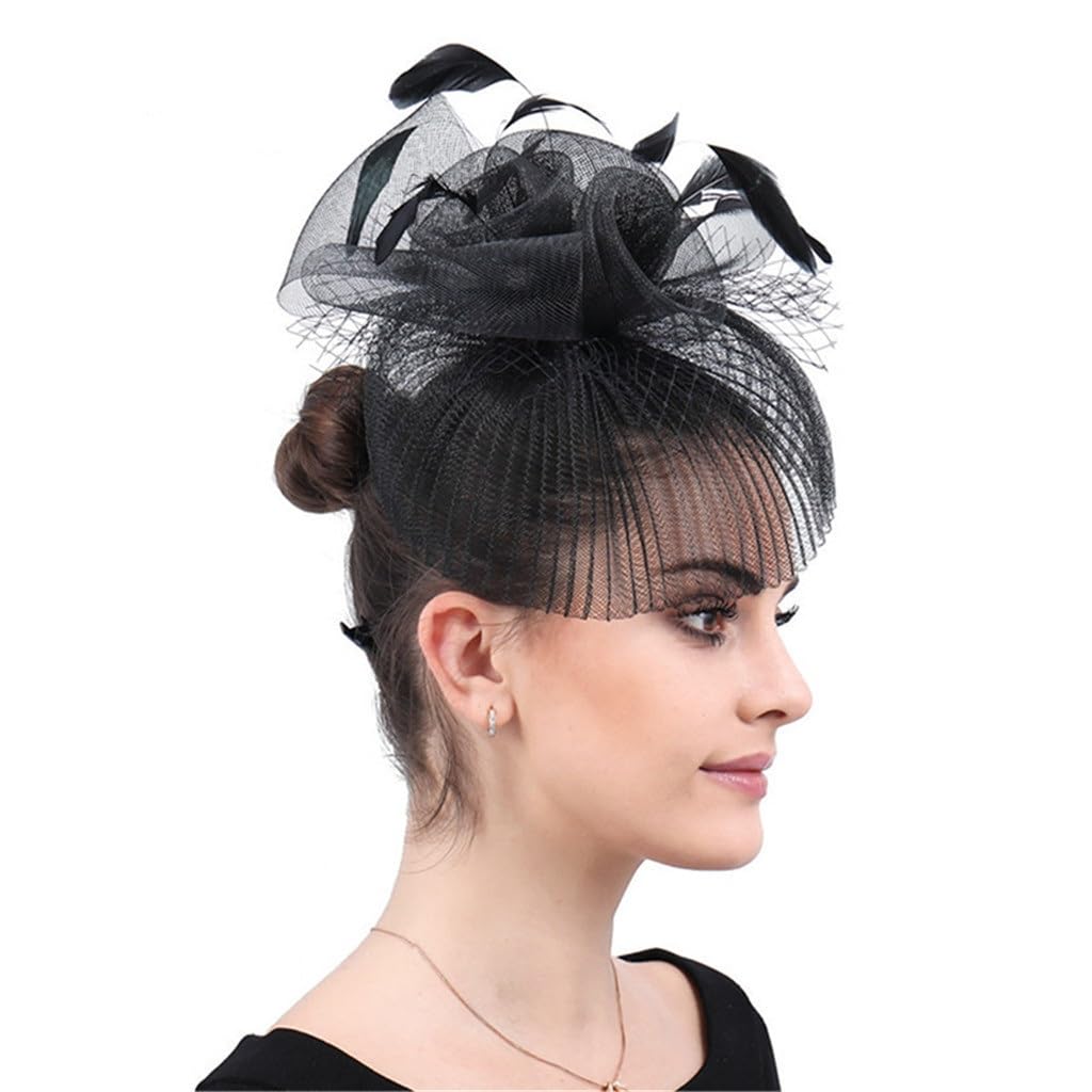 Mqpalzkdmqpalzkd Fashion Black Wedding Kentucky Hats For Women