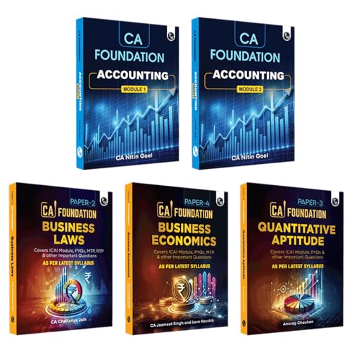 PW CA Foundation Accounting Vol 1&2-Nitin Goel, Business Law-Chai...