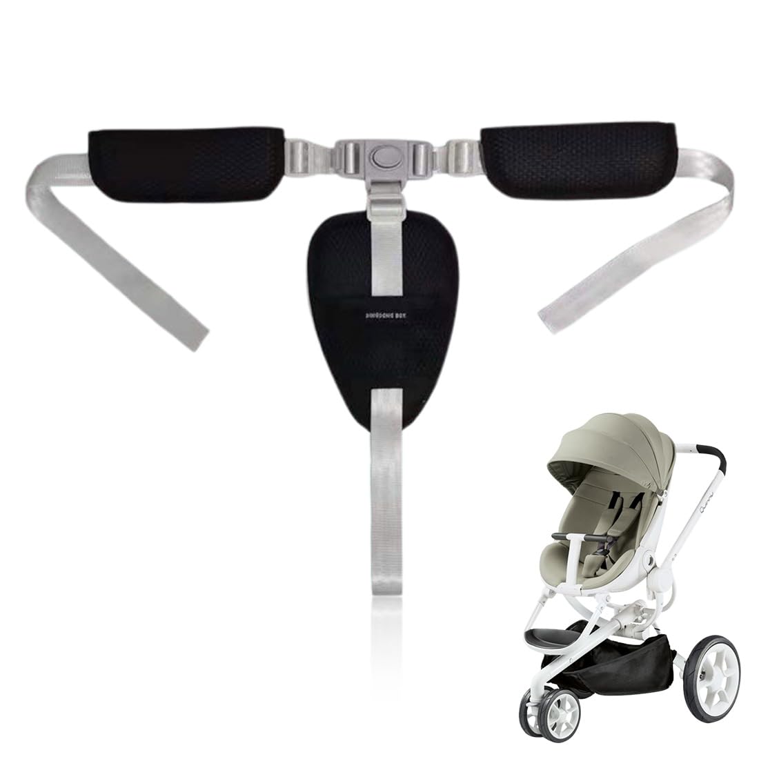 Cinture Passeggino Universali, Cintura di Sicurezza per Bambini Imbracatura per Seggiolone a 3 Punti Regolabile Seggiolino Cinghie Passeggini Anticaduta Adatta per Seggioloni Auto Carrozzine