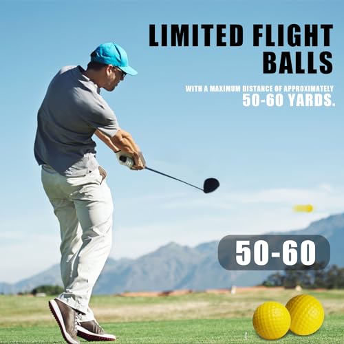 Foam Golf Practice Balls 12 Pack or 24 Pack, Realistic Feel and Limited Flight Golf Balls for Indoor or Outdoor - Image 4