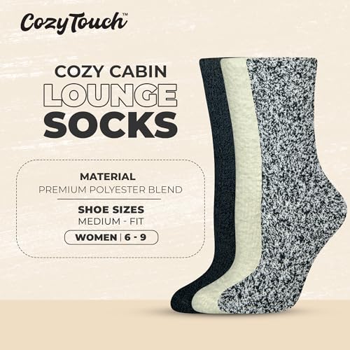 Image of Fluffy and Fuzzy Socks for Women - Warm Soft Slipper Socks for Home - 2 /3 Pairs Crew and Slouch Socks