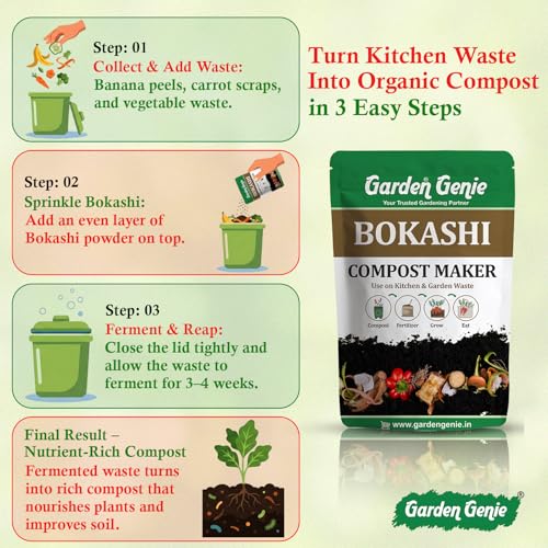 Image of Garden Genie Bokashi Compost Maker Powder (Waste Decomposer), 500 Gm