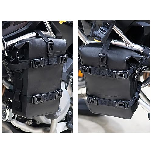 Bolsa lateral universal para barra de choque de motocicleta de 4L con liberación rápida, bolsa trasera para motocicleta para viajes, color negro miniatura 2