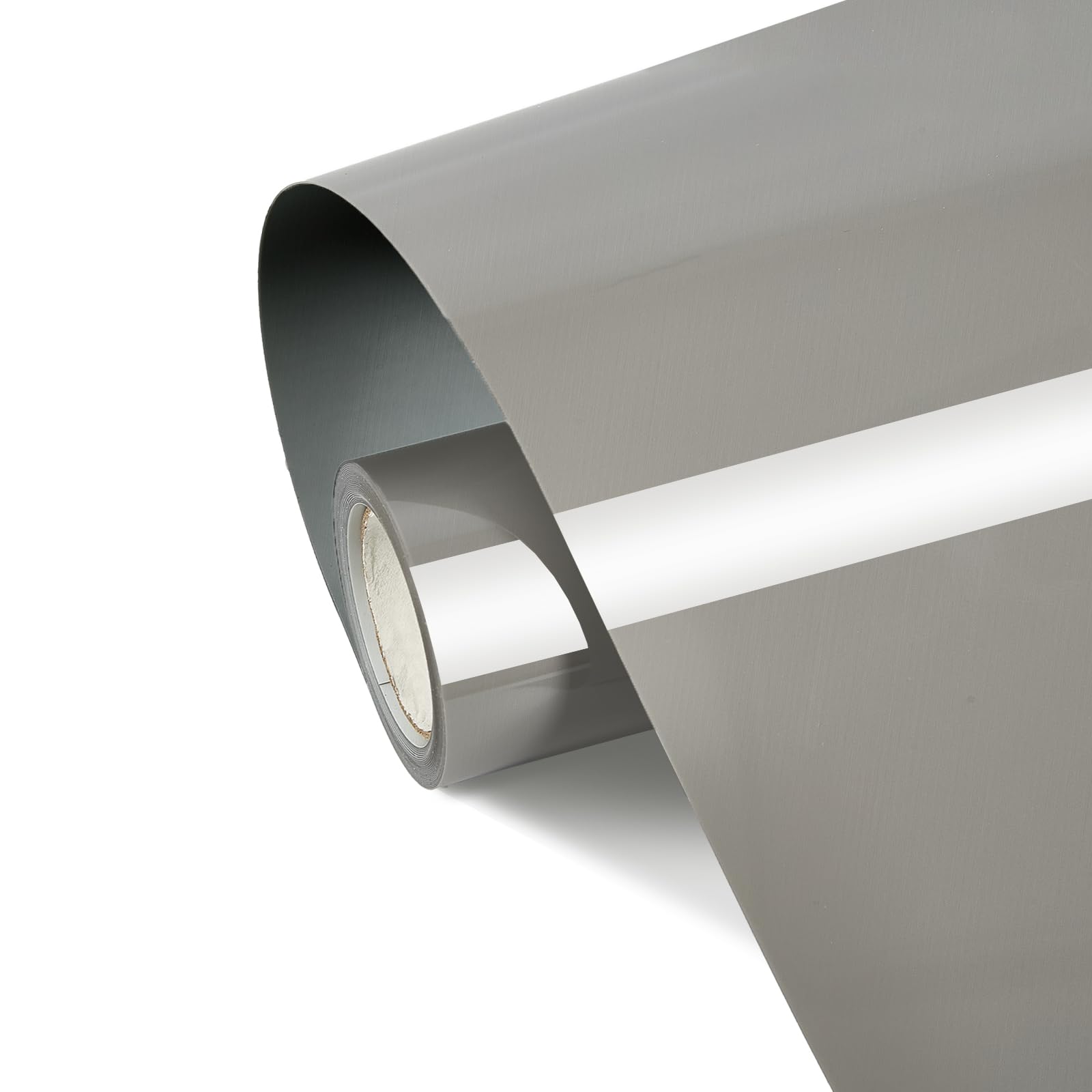 FOSER Plotterfolie Textil, 30,5cm×300cm Flexfolie Plotter Textil, Transferfolie Bügelfolie für Stoffe, DIY (hellgrau)