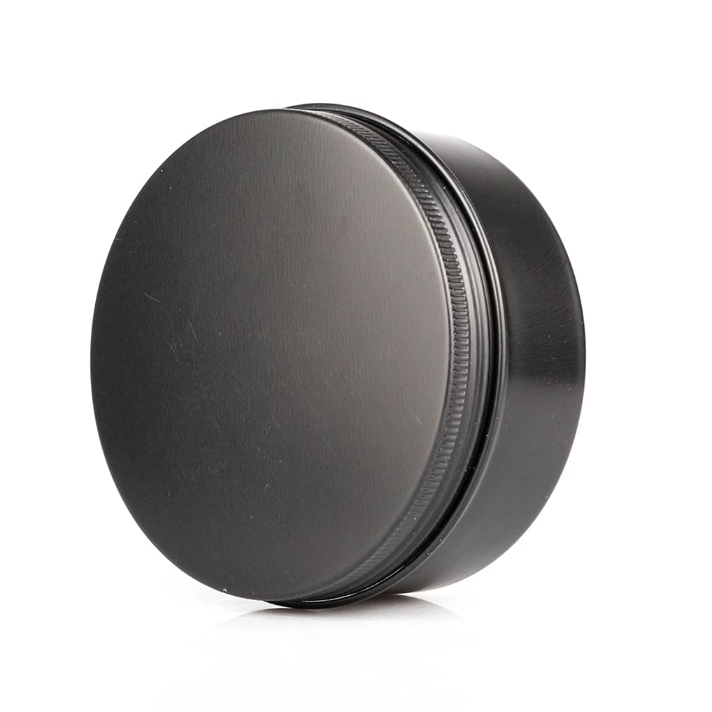 50 Piezas Tarros de Aluminio con Tapa Rosca 150ml, Negro Mate Tarros de Aluminio Vacíos Redondo para Contenedor De Cosméticos Cremas Caja de almacenaje con 5 Espátula y 2 Etiqueta