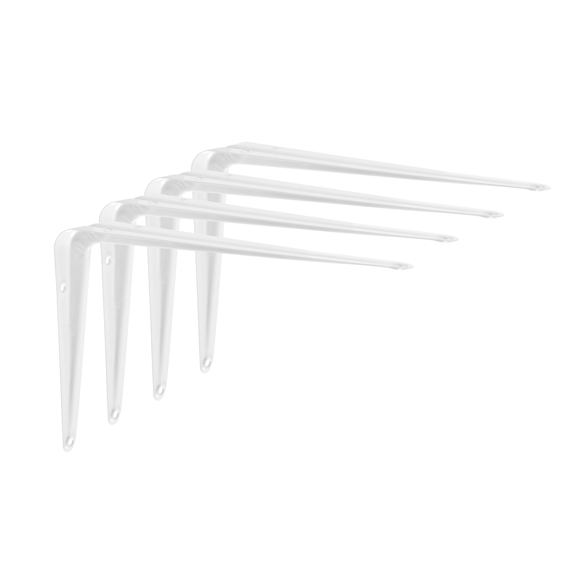 Neptune White London Style Metal Steel Shelf Wall Brackets 300mm x 350mm - 10" x 12" (300mm x 350mm (10" x 12"), 12, Pack)
