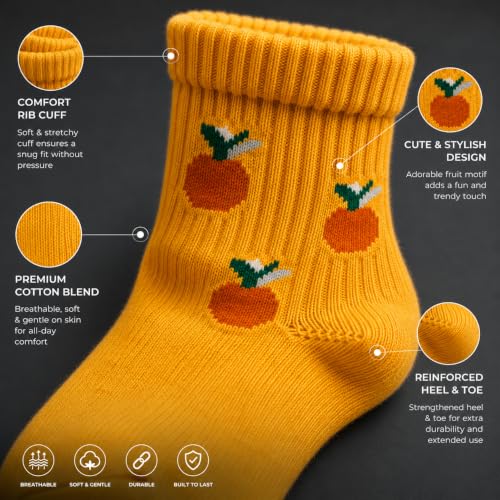 Image of Kid's Socks for Boys and Girls Ankle Socks - Made with Soft & Breathable Cotton with Antibacterial Wash, Pack Of 5