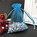 50pcs tulle Sheer Gaze Element Bijoux Sacs Emballage Drawable Organza Sacs Cadeau De Mariage Sacs Sachet Cadeau De Noël Sac 5z 6 * 8cm-lac bleu,20x30cm,50pcs