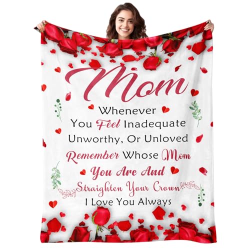 Lavua Gifts for Mom from Daughter Son - I Love You Mom Blanket - Presents for Best Moms - Mother Birthday Gift - Christmas Valentines Mothers Day Birthday Gifts for Moms - to My Mom's Blanket 60