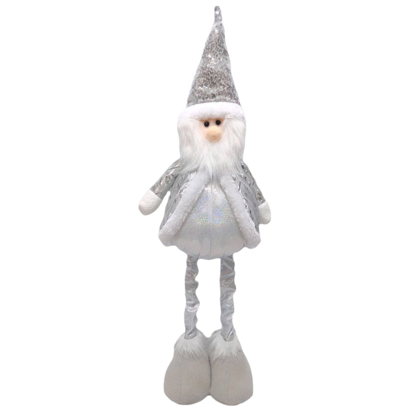 Buxuaaaa Santa/Snowman/Deer Stretchable Ornament Adjustable Christmas Decoration for Window Home Decoration Silver Deer Holiday Decor