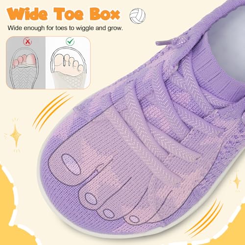 Image of LeIsfIt Toddler Shoes Girls Boys Wide Shoes Kids Zero Drop Minimalist Sneakers Barefoot Slip on Tennis Sneakers